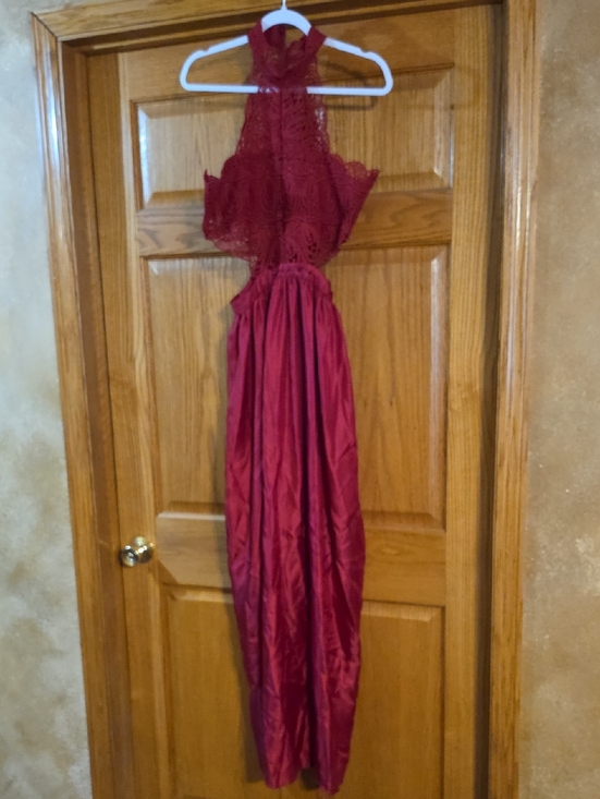 Dresses & Skirts - Crochet Top Red Dress Size M